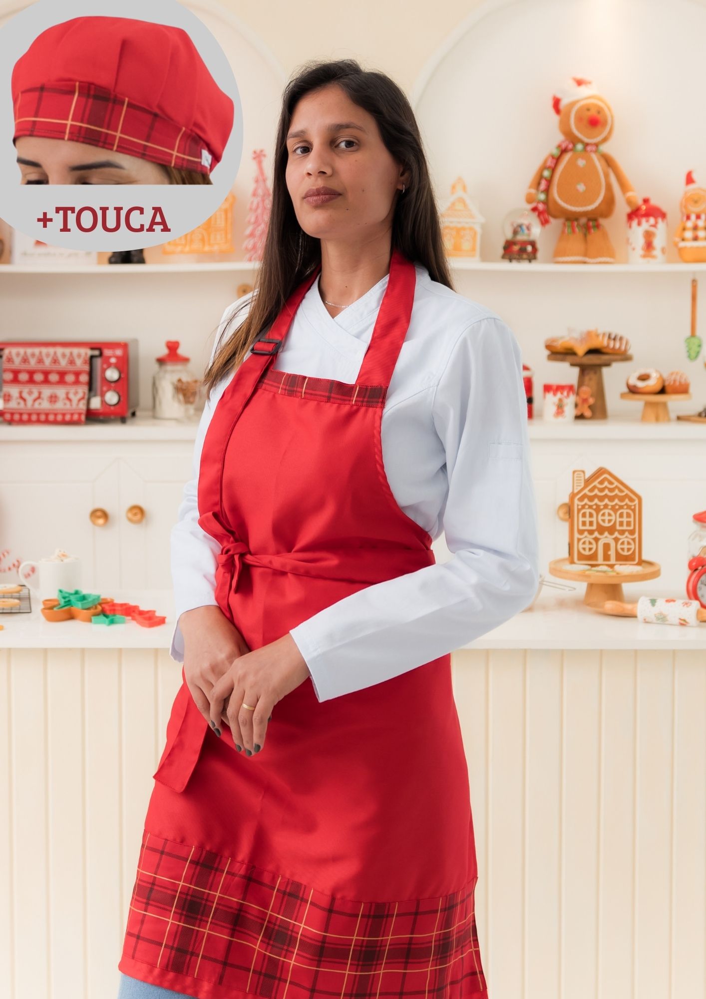 KIT AVENTAL + TOUCA TEMA NATAL 04